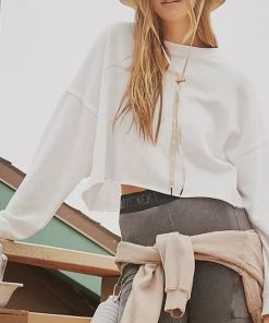 Free People Free People Movement Cut It Out Sweat Top White