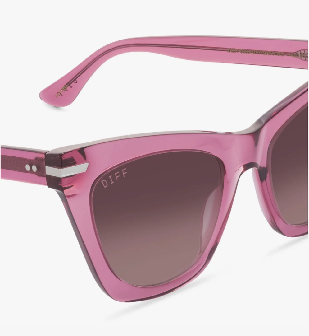 Diff Eyewear Alyssa Macarena Pink Crystal Wine Gradient 6 Diff Eyewear Alyssa Macarena Pink Crystal Wine Gradient
