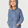 Chaser Girls Sunshine Day Cozy Knit Zip Up Hoodie Denim Mineral Wash 1 Chaser Girls Sunshine Day Cozy Knit Zip Up Hoodie Denim Mineral Wash