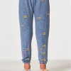 Chaser Girls Sunshine Day Cozy Knit Lounge Pant Denim Mineral Wash
