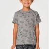 Chaser Boys Dino Jam SS Crew Neck Tee Streaky Grey