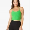 Beyond Yoga Spacedye Slim Racerback Cropped Tank Honeydew Pop Heather