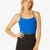 Beyond Yoga Spacedye Slim Racerback Cropped Tank Wayfinder Blue Wave