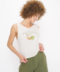 Project Social T Time Flies Muscle Tee Vintage White