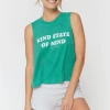Spiritual Gangster Kind Crop Tank Heather Verde