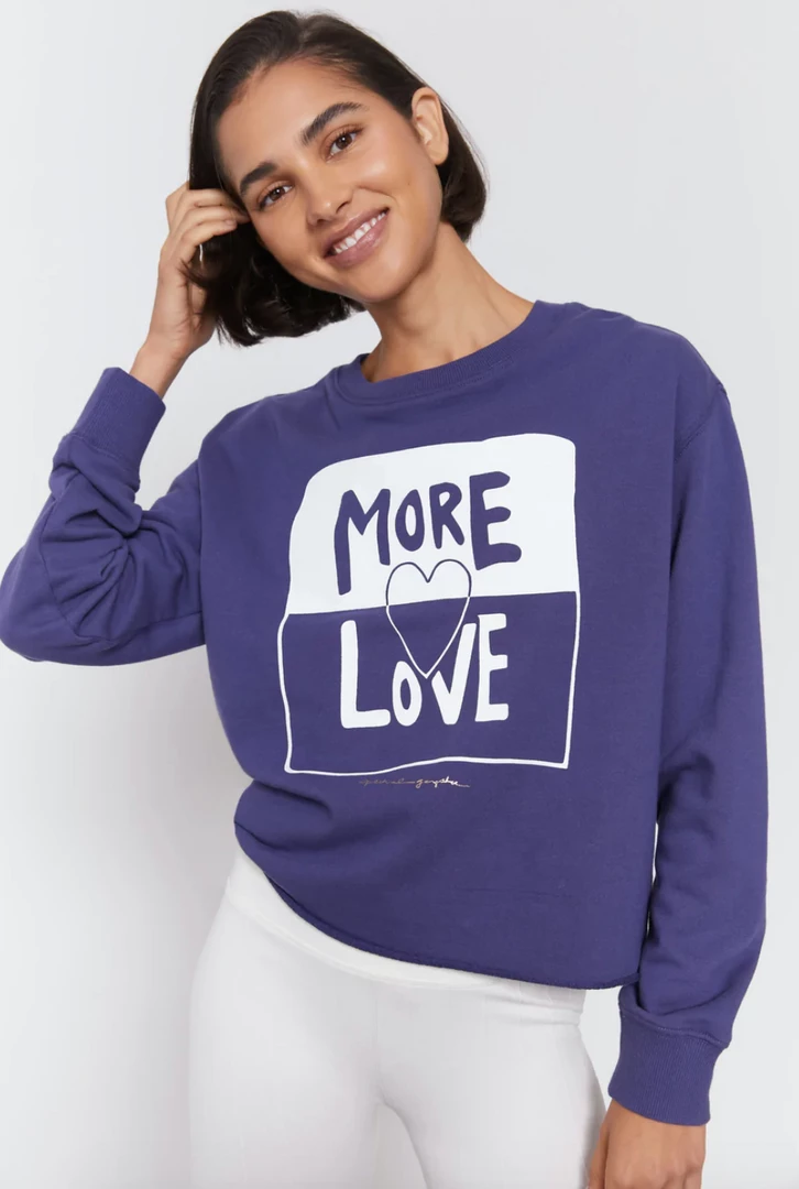 Spiritual Gangster Mazzy Pullover Sweatshirt Indigo 3 Spiritual Gangster Mazzy Pullover Sweatshirt Indigo