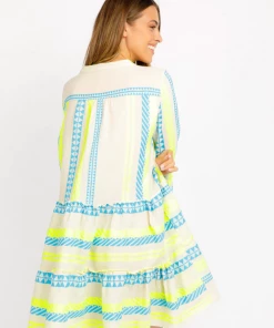 Sofia Sophia Collection Tori Neon Prints Dress Neon Yellow Celeste