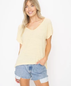 Project Social T Yumi Ribbed Tee Honey Meil