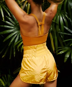 Free People Free People Movement Way Home Short Varsity Gold