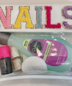 Beauty Stash Nails Pouch White