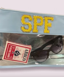 Beauty Stash New Arrivals SPF Pouch Blue