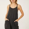 Free People Hot Shot Romper Black Free People Movement