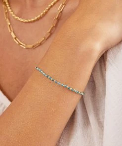 Gorjana Power Gemstone Brooks Bracelet For Inspiration Gold Apatite