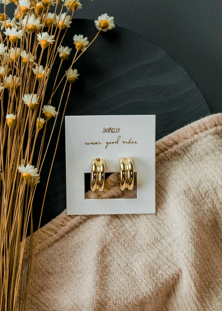 JaxKelly Gifting Golden Hoop- Bold 3 JaxKelly Gifting Golden Hoop- Bold
