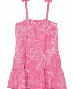 Splendid Butterfly Smocked Dress Lipstick