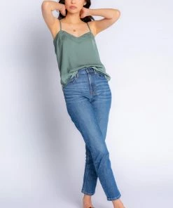 P.J. Salvage Satin Sister Cami Sage