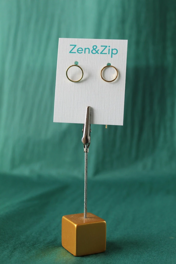 Sai Brazil Circle Pullthrough Earring Gold 3 Sai Brazil Circle Pullthrough Earring Gold