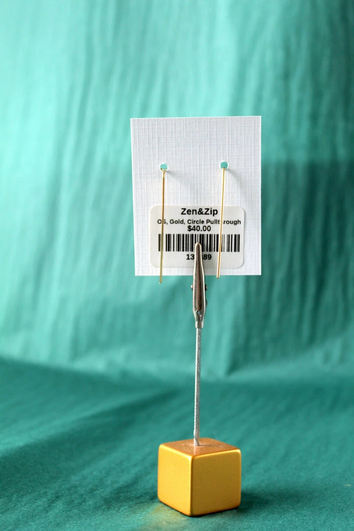 Sai Brazil Circle Pullthrough Earring Gold 4 Sai Brazil Circle Pullthrough Earring Gold