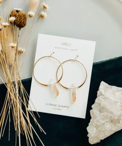 JaxKelly Citrine Quartz Hoop