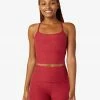 Beyond Yoga Slim Racer Tank Currant Red Heather