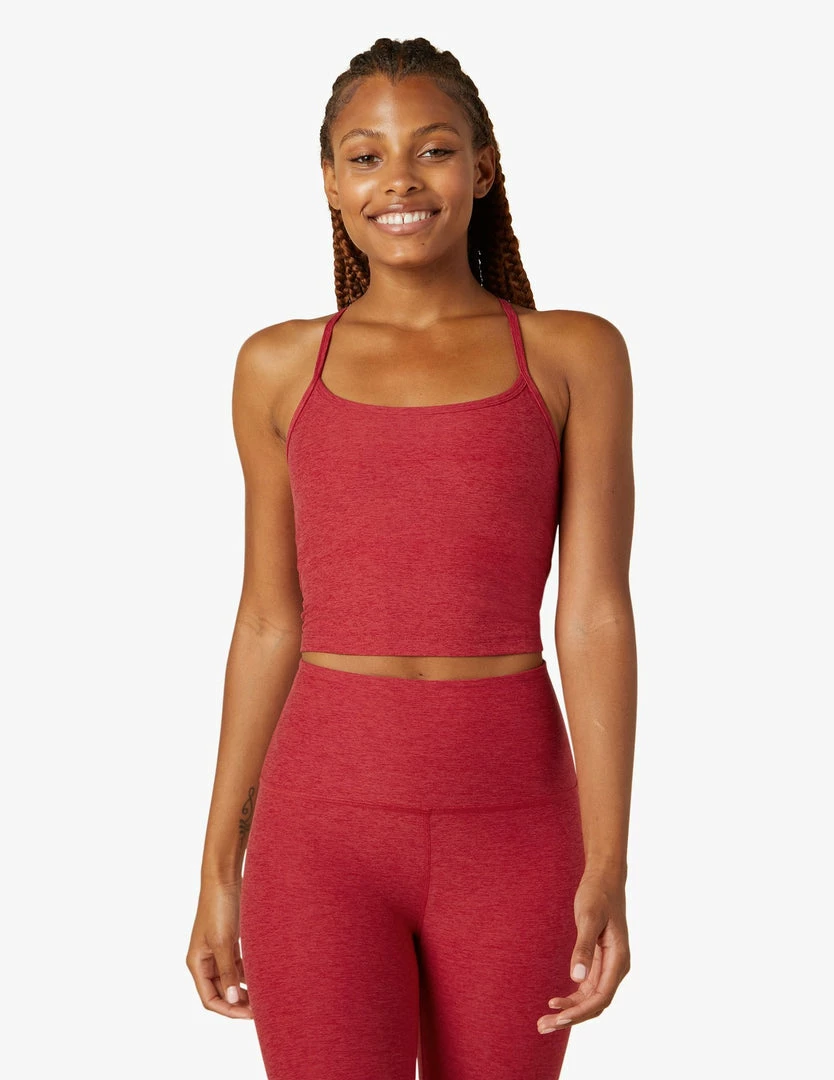 Beyond Yoga Slim Racer Tank Currant Red Heather 3 Beyond Yoga Slim Racer Tank Currant Red Heather