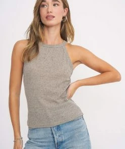Project Social T Perry Speckled Tank Desert Sage