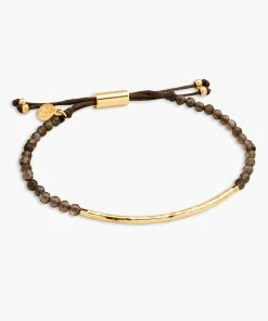 Gorjana Power Gemstone Bracelet For Grounding Gold Smoky Quartz