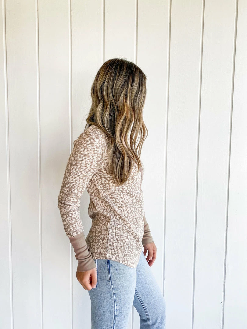 Splendid Forever Henley Toast Leopard 5 Splendid Forever Henley Toast Leopard