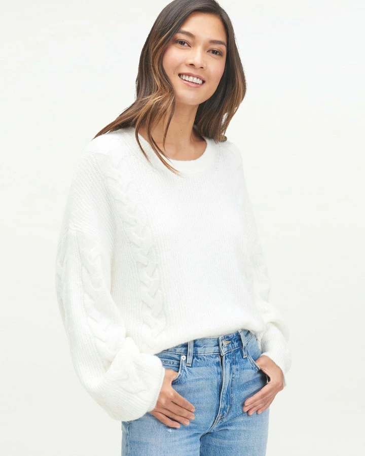 Splendid Natalia Sweater, Ivory 3 Splendid Natalia Sweater, Ivory