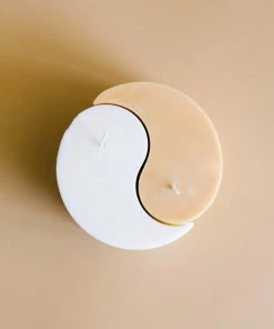 JaxKelly Ivory Yin Yang Molded Candle