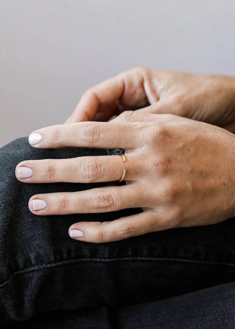 JaxKelly Open Pavé Ring 4 JaxKelly Open Pavé Ring