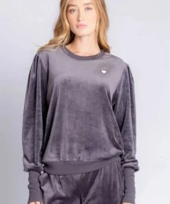 P.J. Salvage Velour Vanity Longsleeve Stone