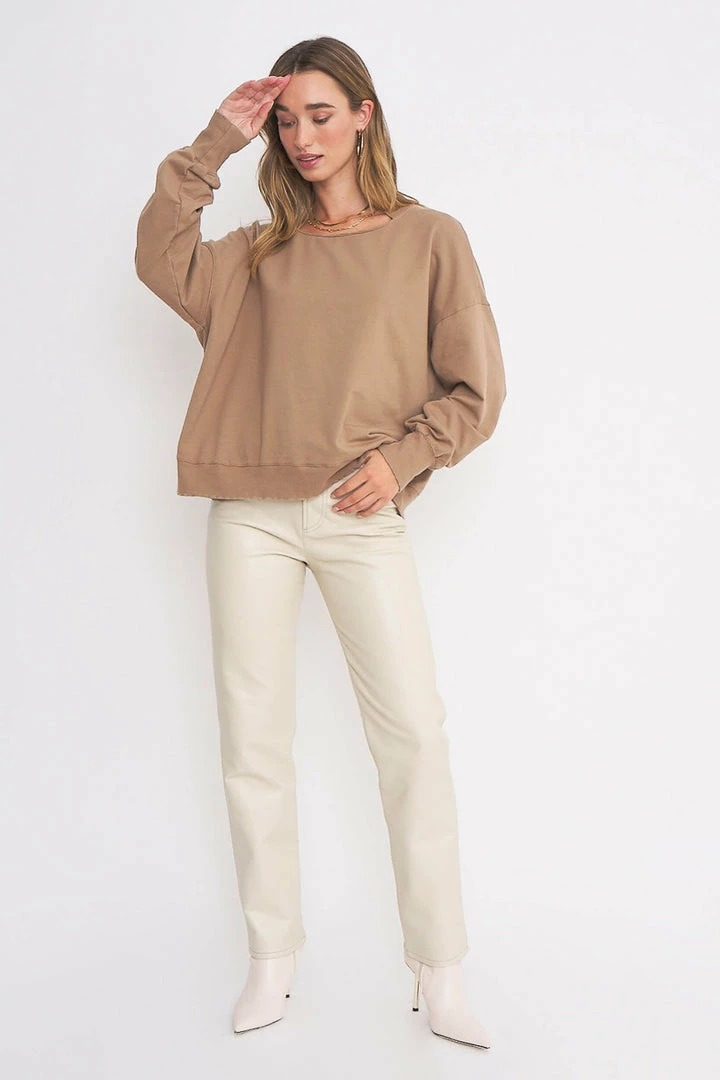 Project Social T Cut Away Sweatshirt Tea Leaves 3 Project Social T Cut Away Sweatshirt Tea Leaves