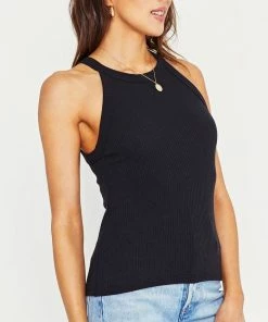 Project Social T Perry Rib Tank Black
