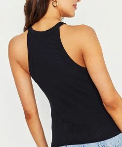 Project Social T Perry Rib Tank Black