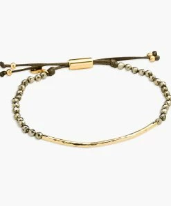 Gorjana Gifting Power Gemstone Aura Bracelet For Strength Gold Pyrite