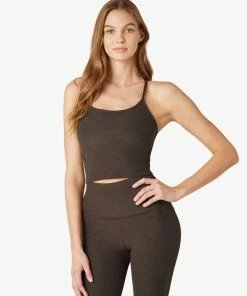 Beyond Yoga Spacedye Slim Racerback Chocolate Chip Espresso