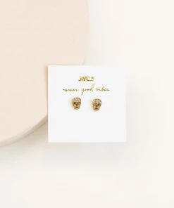 JaxKelly Skull Pavé Stud