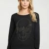 Chaser Skull Bliss Knit Longsleeve Black