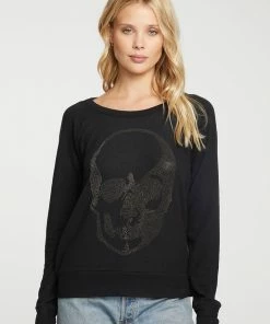 Chaser Skull Bliss Knit Longsleeve Black