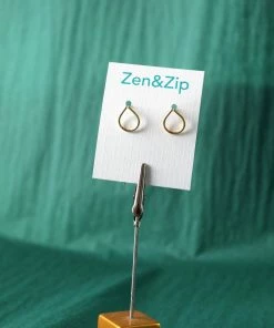 Sai Brazil Teardrop Pullthrough Earring Gold
